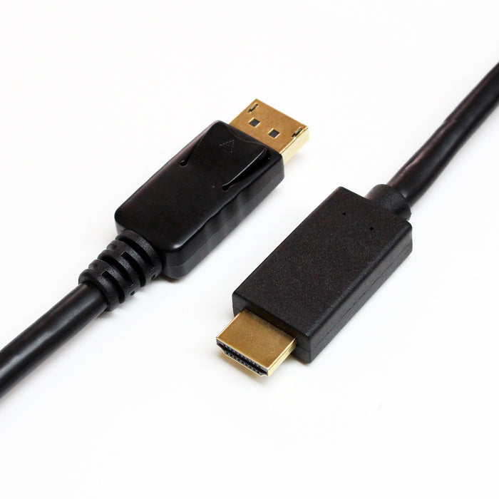 Uni-Directional DisplayPort Male to HDMI Male Cable, 15'
