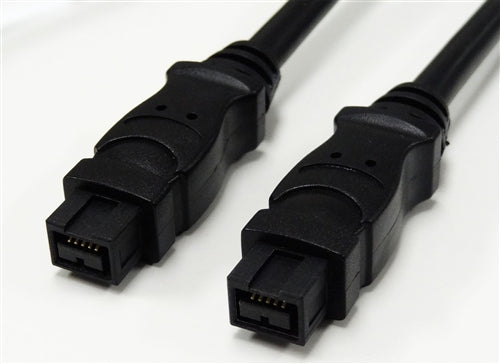 FireWire 800 1394b, 9 Pin Male to 9 Pin Male Cable, Black, 3'