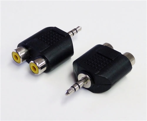 3.5mm Stereo Plug to RCA F X2 Adapter