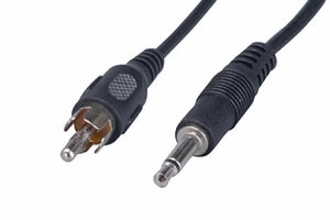 3.5 mm Mono Male to RCA Male Audio Cable, 6'