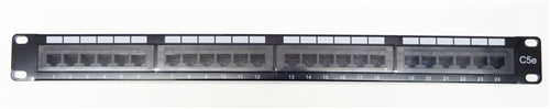 CAT5E Patch Panel, 24-Port, 110 Type, 568A-568B Installation