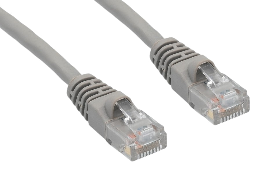 CAT5E 350MHz 24 AWG UTP Bare Copper Ethernet Network Cable, Molded Gray 100 FT
