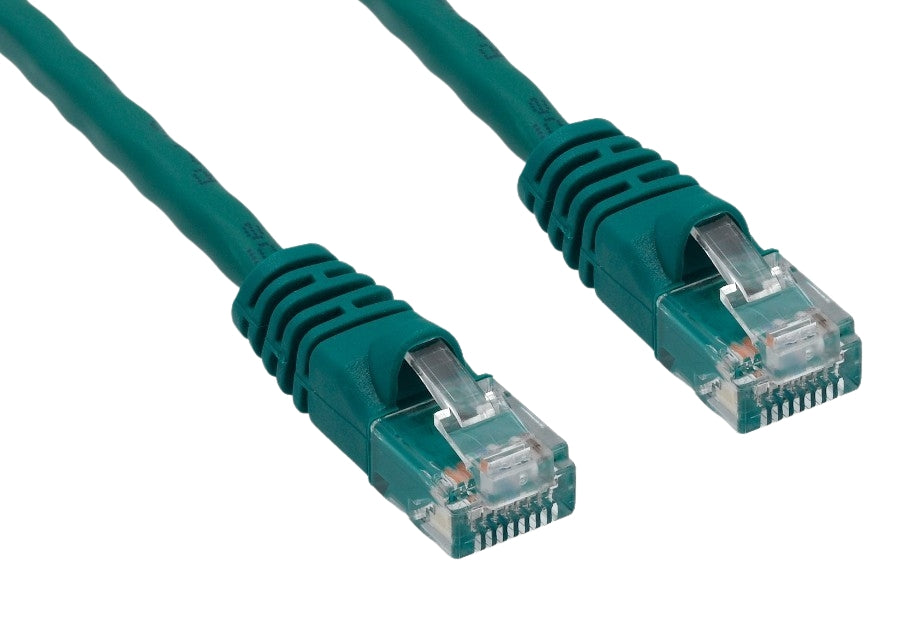 CAT6 550MHz 24 AWG UTP Bare Copper Ethernet Network Cable, Molded Green 50 FT