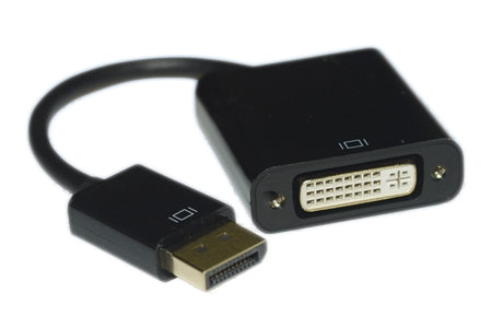 Passive DisplayPort 1.2 to DVI Female Adapter, 7" Black