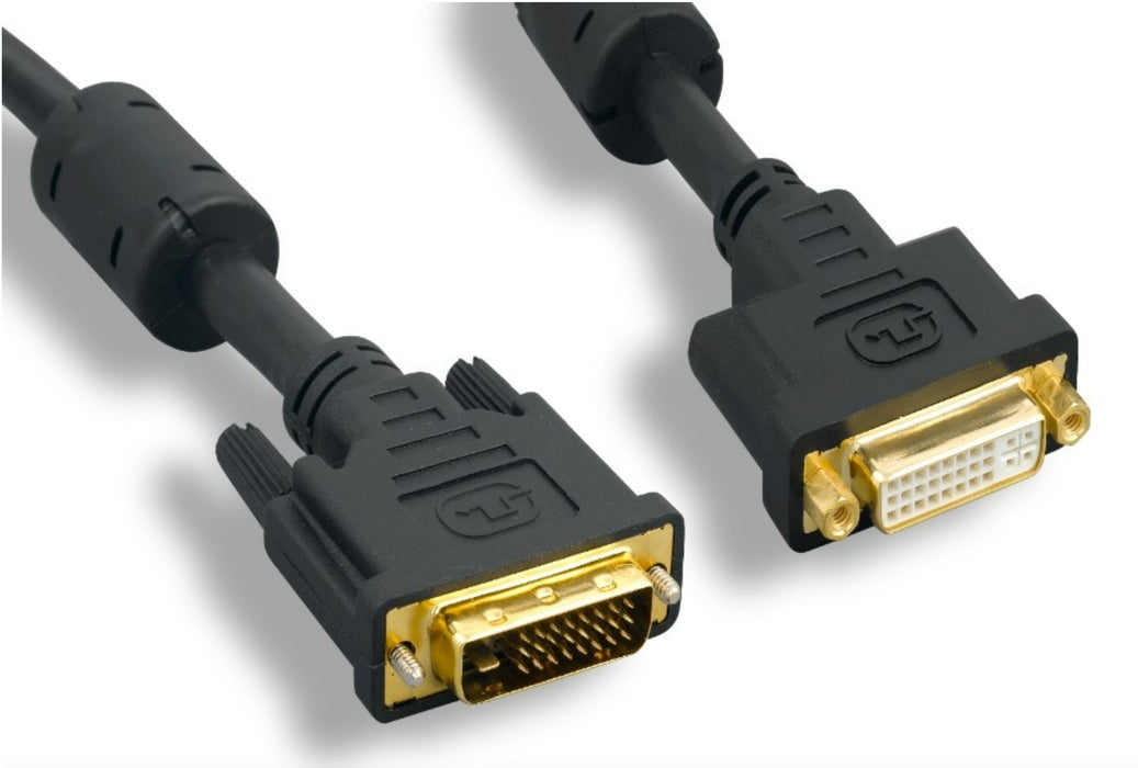 DVI-D Dual Link Male to Female Cable, 10'