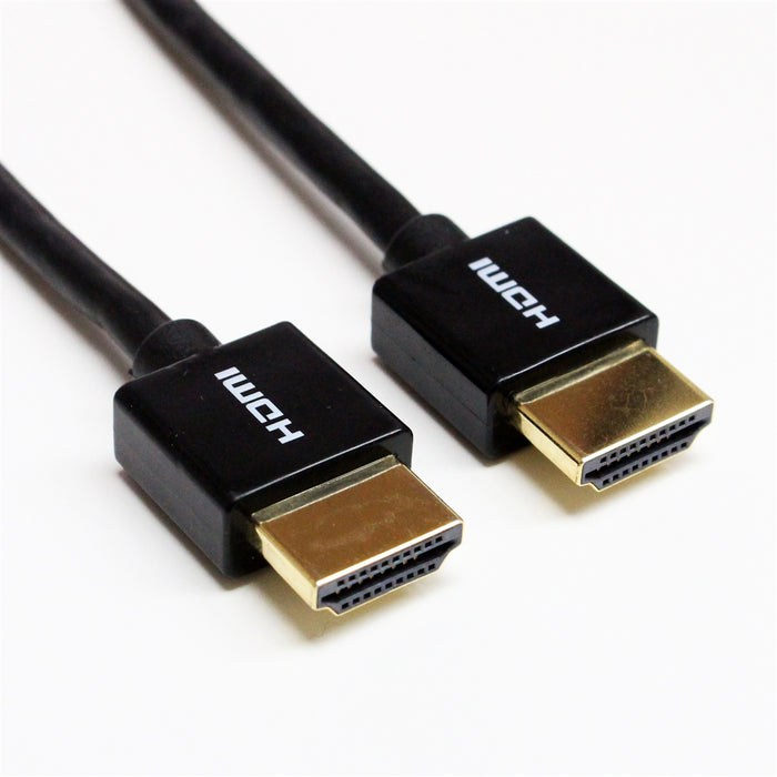 Ultra Slim High Speed HDMI Cable with Ethernet - 32 AWG, Black 3 Ft.