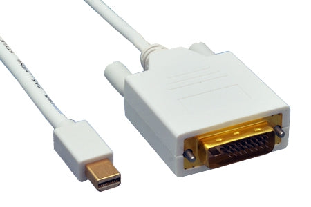 Mini DisplayPort Male to DVI Male Cable, 3'
