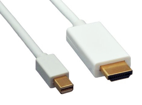 Mini DisplayPort Male to HDMI Male Cable, 3'