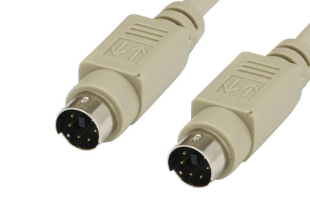 PS2 Keyboard Cable, Mini DIN 6P Male to Male, 6'