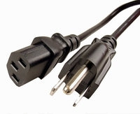 AC Power Cord, 5-15P to C13, Black, 3 ft.