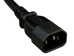AC Power Extension Cord, C14 to C13,  Black, 12 ft.
