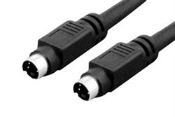 Mini Din 4 Male-Male S-Video Cable, 12'