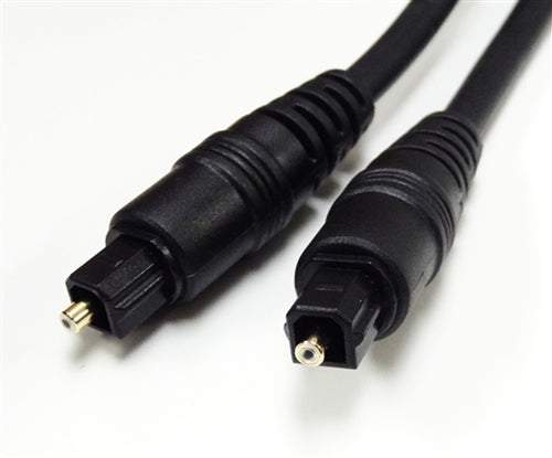 Molded Toslink-Toslink Fiber Optic Cable (OD 5.0), 3'