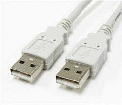 USB 2.0 A Male to A Male Beige, 6'
