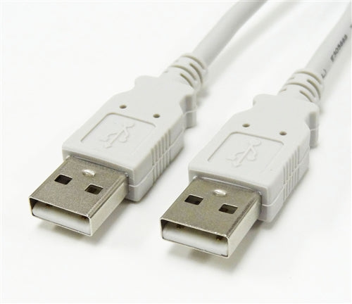 USB 2.0 A Male to A Male Beige, 3'