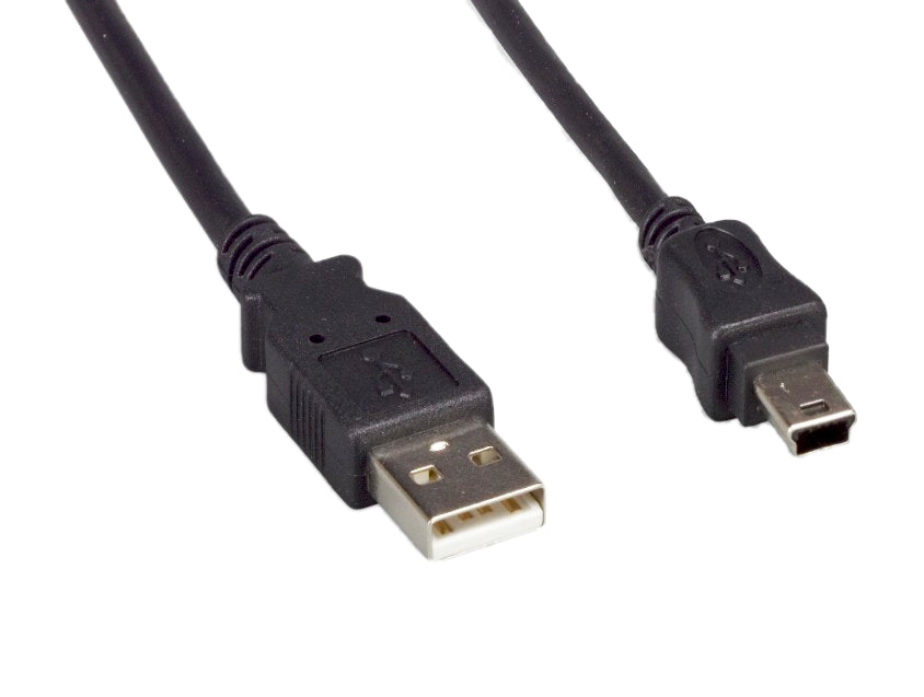 USB 2.0 A to Mini-B 5P Male Cable, 3'
