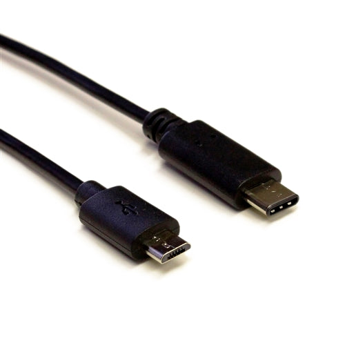 USB 2.0 Type C Male to Micro B Male Cable, 480MB 3A, 6 Feet