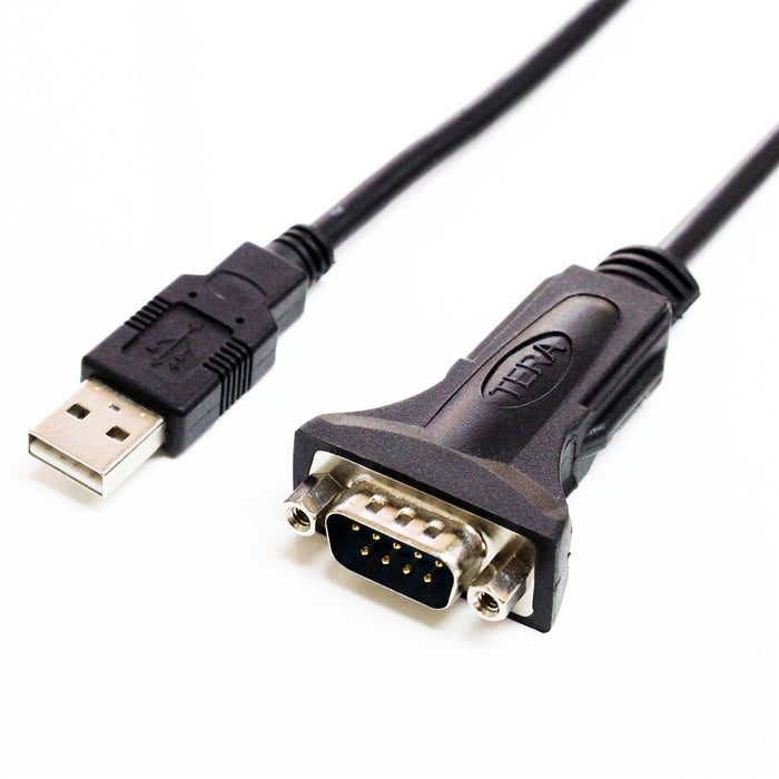Premium USB 2.0 USB-A to RS232 Serial DB9 Adapter Cable - Supports Windows 11, 10, 8, 7, Vista, XP, 2000, 98, Linux and Mac - Built with FTDI Chipset and Hex Jack Nuts, 6 Ft.