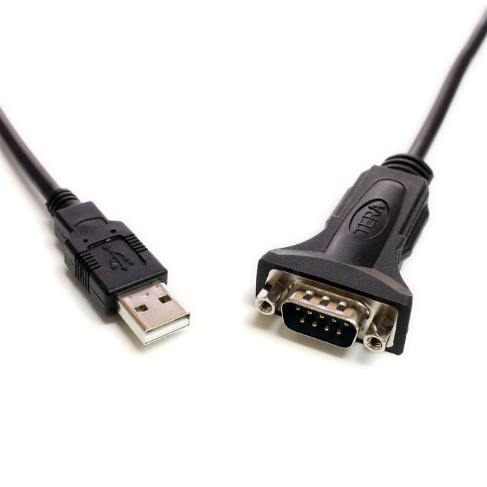 Premium USB 2.0 USB-A to RS232 Serial DB9 Adapter Cable - Supports Windows 11, 10, 8, 7, Vista, XP, 2000, 98, Linux and Mac - Built with FTDI Chipset and Hex Jack Nuts, 10 Ft.