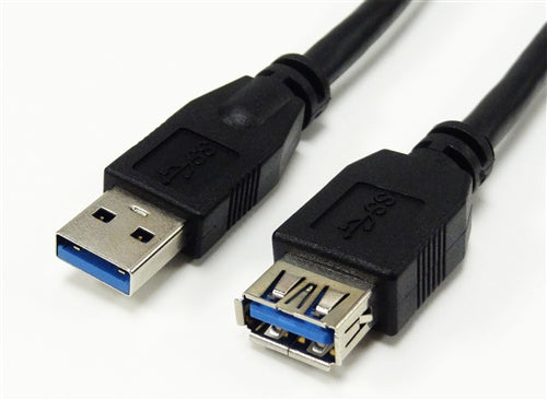 USB 3.0 A Male to A Female Extension Cable, Black 6'