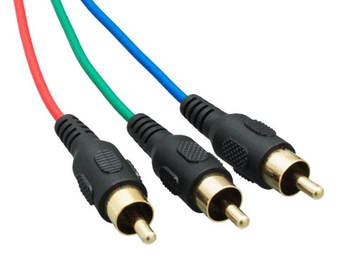 HDB15 Male to RCA Male X3 Cable, Black 6'