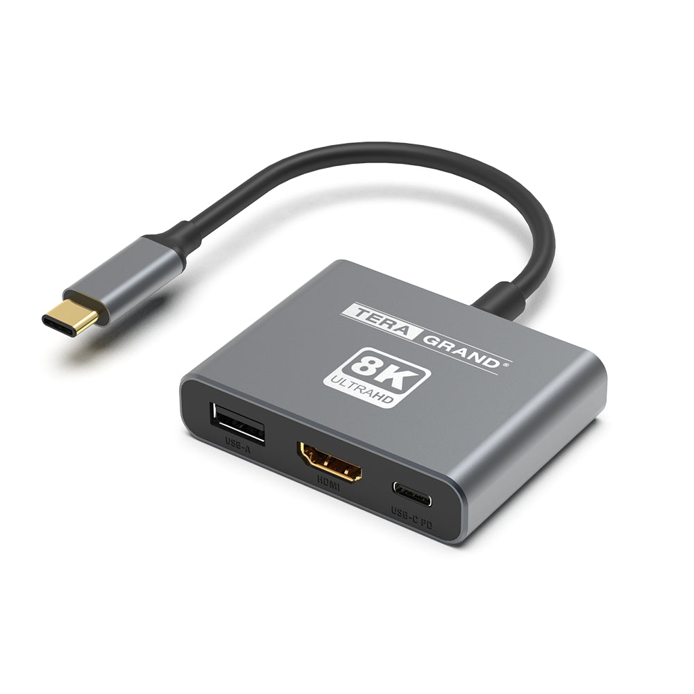 Expand Your Connectivity Options with the USB 3.2 USB-C to 8K HDMI + USB 3.2 A Female + USB-C PD3.0 100W MultiPort Adapter