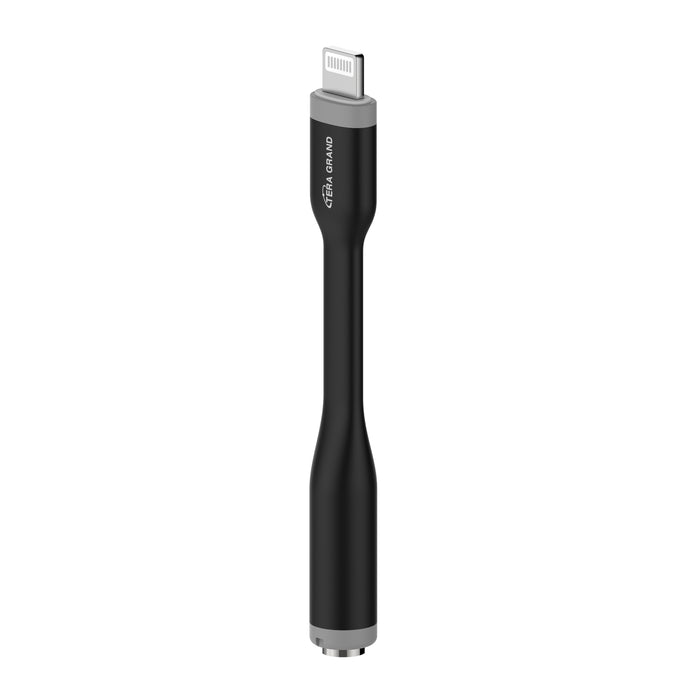 Apple MFi Certified Lightning to Headphone Jack Audio Adapter with 24-bit built-in DAC, Black