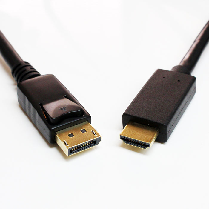 Uni-Directional DisplayPort Male to HDMI Male Cable, 6