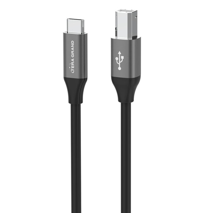 USB 2.0 USB-C to USB-B MIDI & Printer Cable, Black 10'