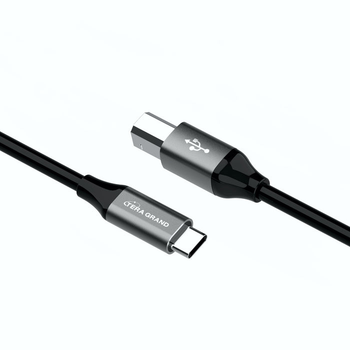 USB 2.0 USB-C to USB-B MIDI & Printer Cable, Black 10'