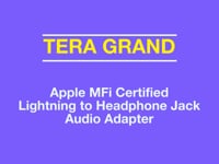 Tera Grand Apple MFi Certified Lightning to Headphone Jack Audio Adapter