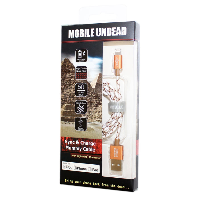 Mobile Undead - Apple MFi Certified - Lightning to USB Mummy Cable, 5 Feet
