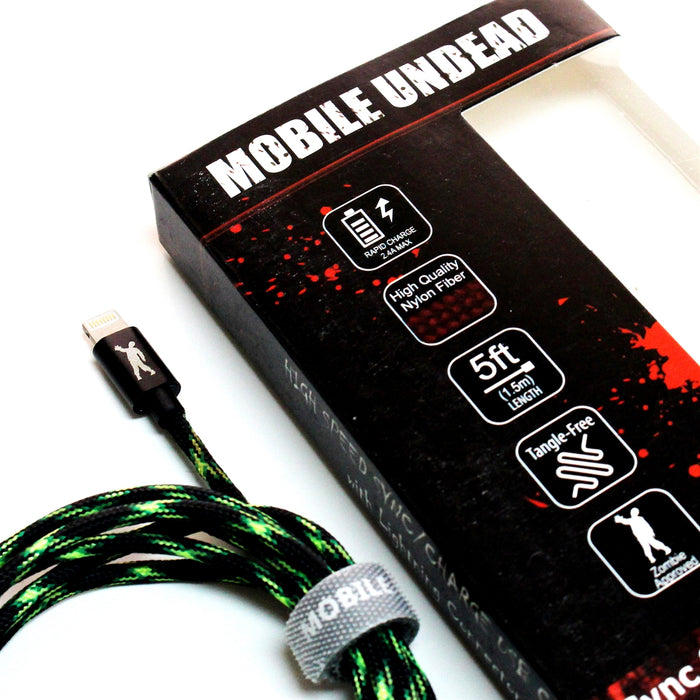 Mobile Undead - Apple MFi Certified - Lightning to USB Zombie Cable, 5 Feet