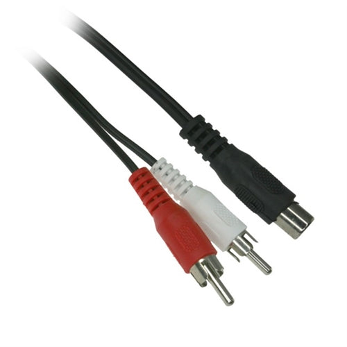 RCA Female to 2 x RCA Male Y-Splitter Cable, 6"