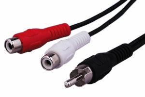 RCA Male to RCA Female x2 Audio Cable, 6"