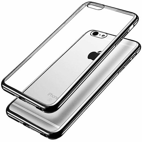 iPhone 6 Plus-6s Plus Ultra Thin Soft Gel TPU Silicone Case with Electroplating Technology, Gray