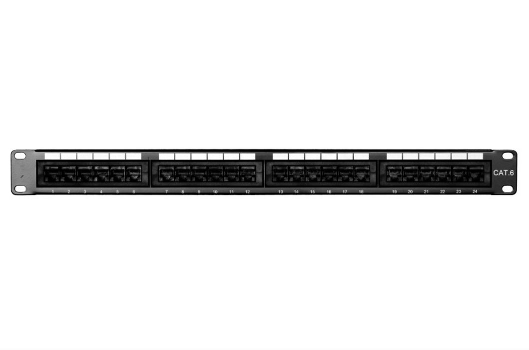 CAT6 Patch Panel, 24-Port, 110 Type, 568A-568B Installation