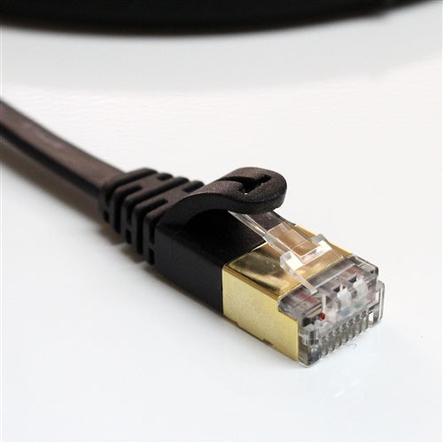 Cat 7 Ethernet Cable 50 ft, High Speed Long Flat LAN Cable RJ45 Connectors  (C1)