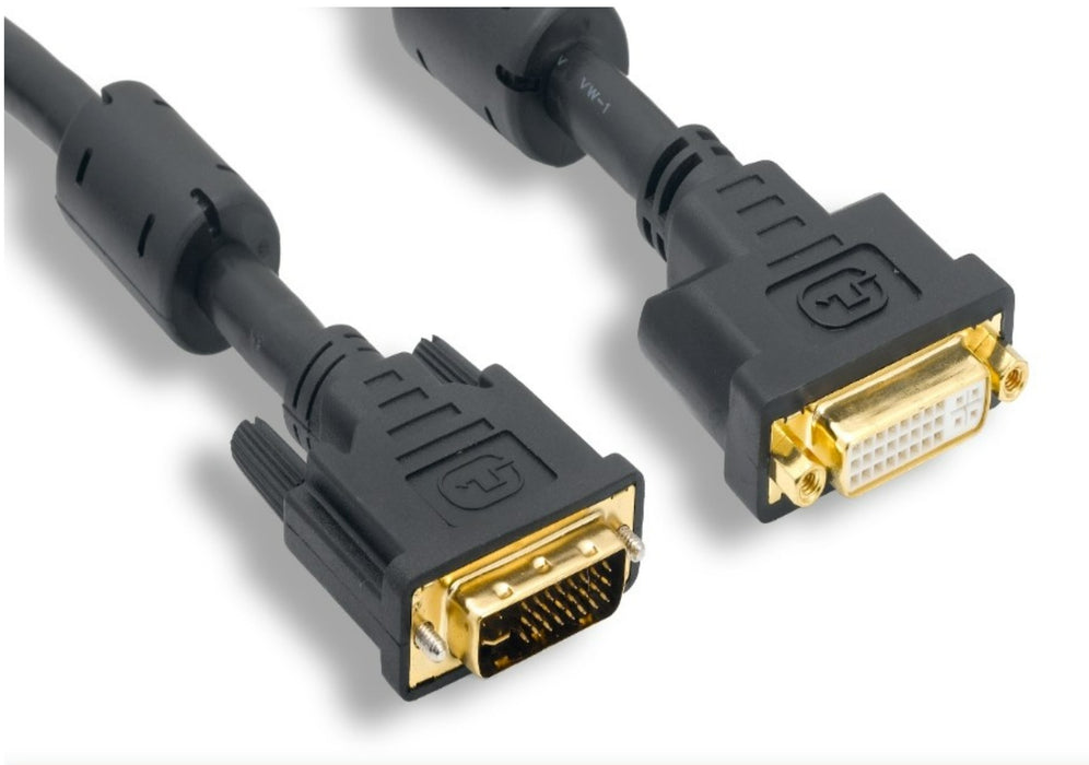 DVI-I Dual Link Male to Female Cable, 6'
