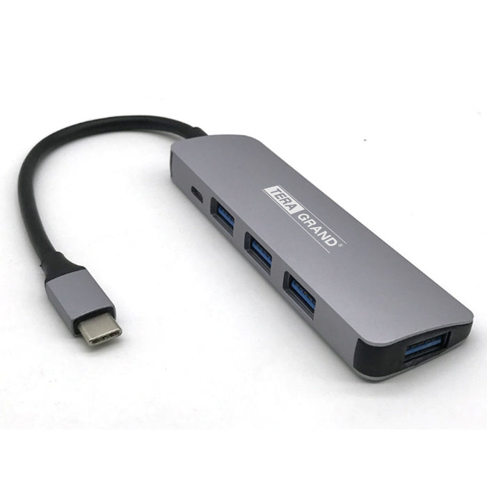 USB 3.1 USB-C 5 Ports Hub, 4 USB 3.0 5Gbps Ports and 1 USB-C PD Port, Gray