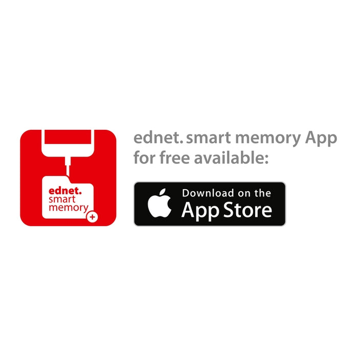 Ednet - Smart Memory, Storage Extension for iPhone & iPad, up to 256GB, Gray