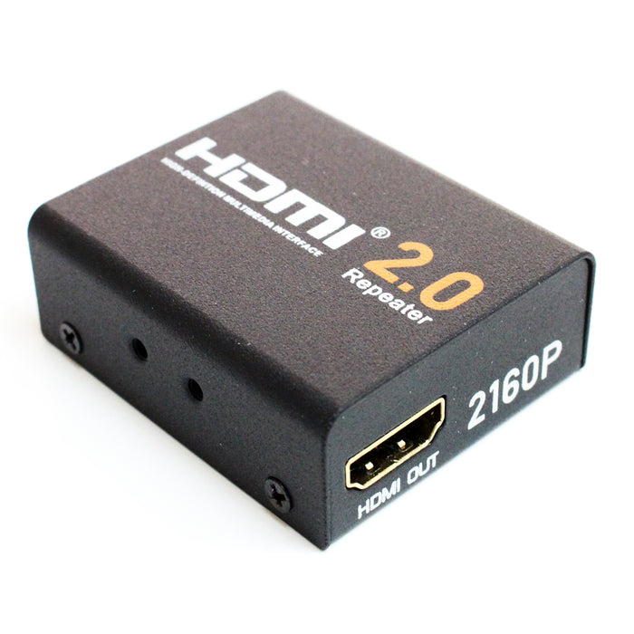 HDMI 2.0 Repeater, Supports up to 30 Meter (98 Ft.) at 4K@60Hz, 40 Meter (131 Ft.) at 4K@30Hz, 60 Meter (197 Ft.) at 1080p@60Hz