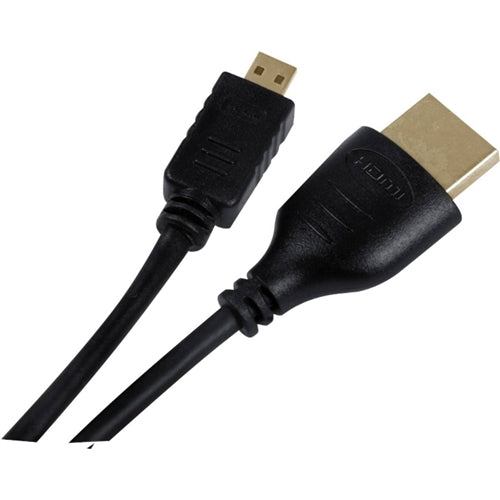 1.8 Meter Super Slim High Speed HDMI Cable with Ethernet, Micro HDMI (Type D) Male to HDMI A Male, 36 AWG OD3.5mm