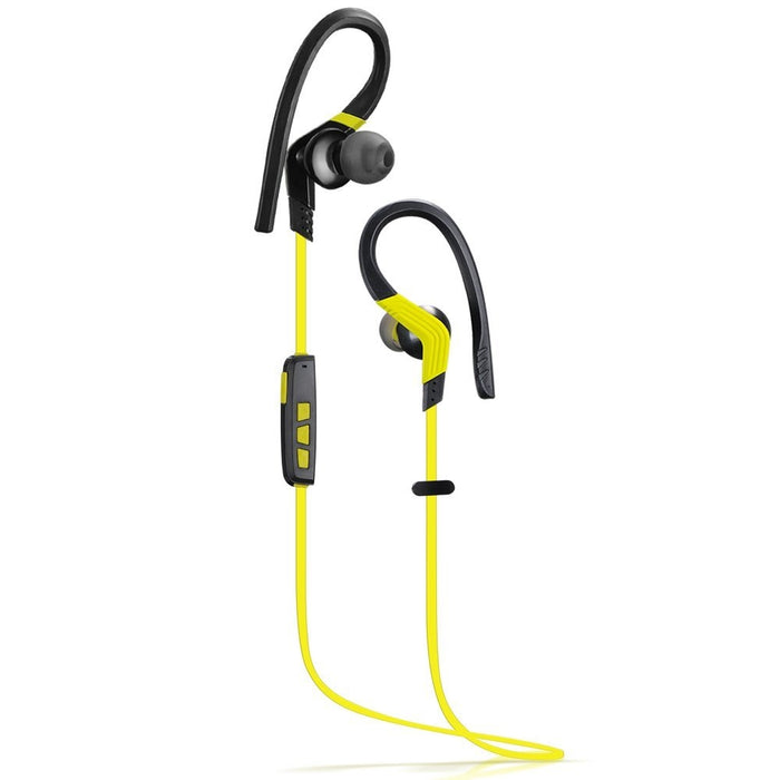 Bluetooth 4.1 Wireless Sport Headphones, Stereo In-ear Noise Cancelling Sweatproof Headsets, Microphone, Yellow