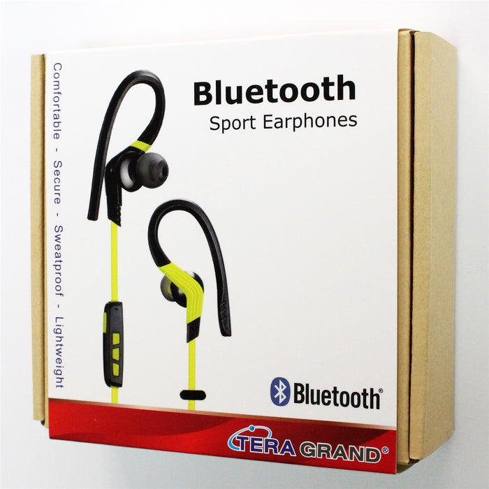 Bluetooth 4.1 Wireless Sport Headphones, Stereo In-ear Noise Cancelling Sweatproof Headsets, Microphone, Yellow
