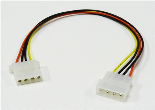 5.25 Male to 5.25 Female Internal DC Extension Cable, 12"