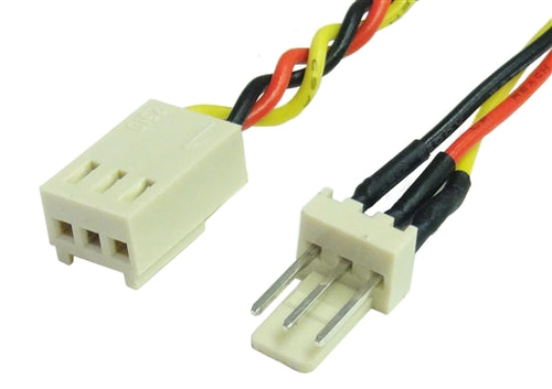 3-pin Fan Power Extension Cable for Computer and CPU Fans, 18"