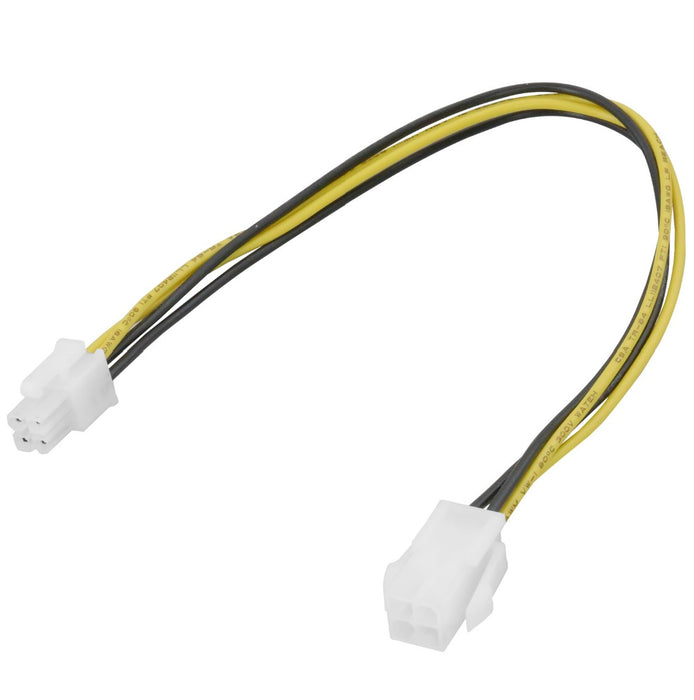 P4 12V 4 Pin Power Extension Cable, Male to Female, 12 inch