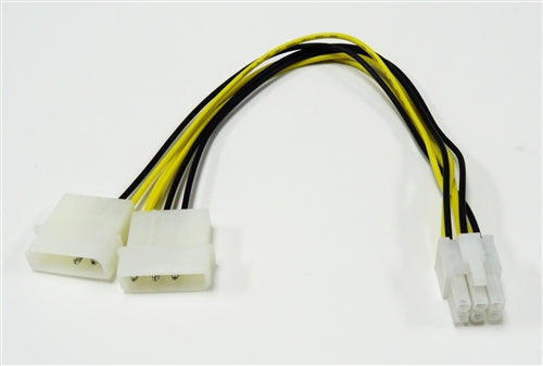 PCI Express 6 Pin to 5.25 Male x2 DC Adapter Cable