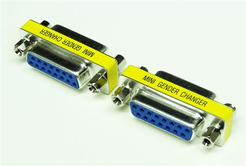 MINI GENDER CHANGER, DB15 F-F (This item can NOT be used with VGA connector & VGA cable.)